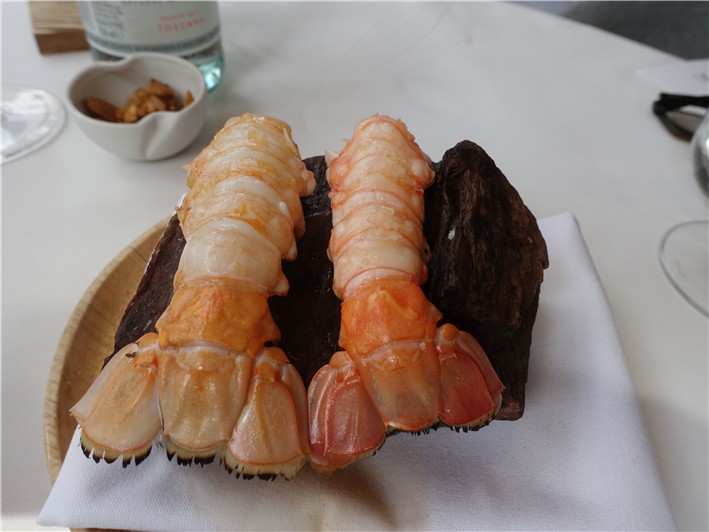 langoustines after being flambeed